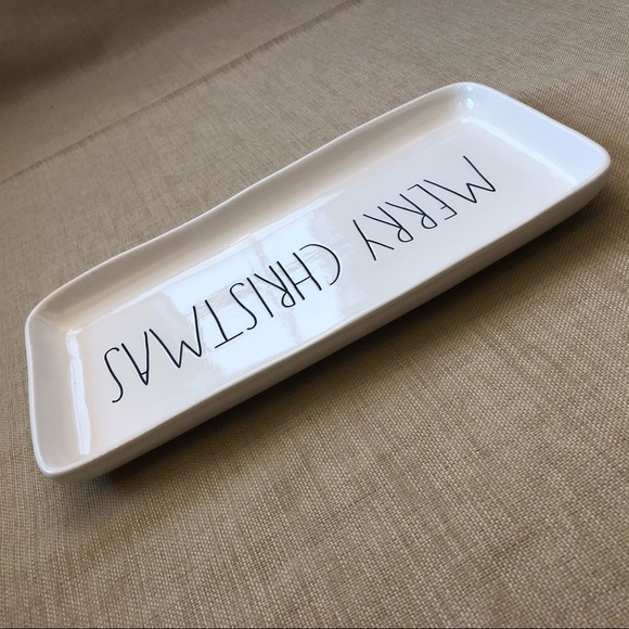 Rae Dunn 'Merry Christmas' Holiday Ceramic Platter - Picture 3 of 6